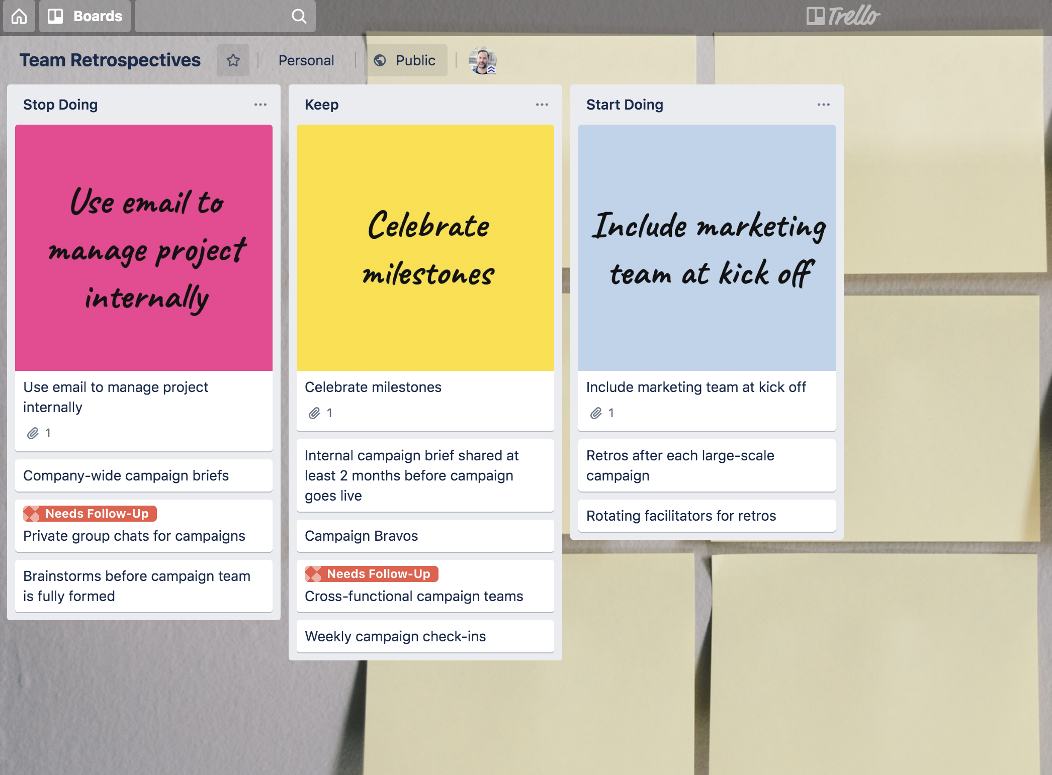 Post-It Notes into Trello board